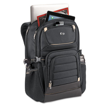 Solo Pro Backpack, 17.3", 12 1-4" X 6 3-4" X 17 1-2", Black freeshipping - TVN Wholesale